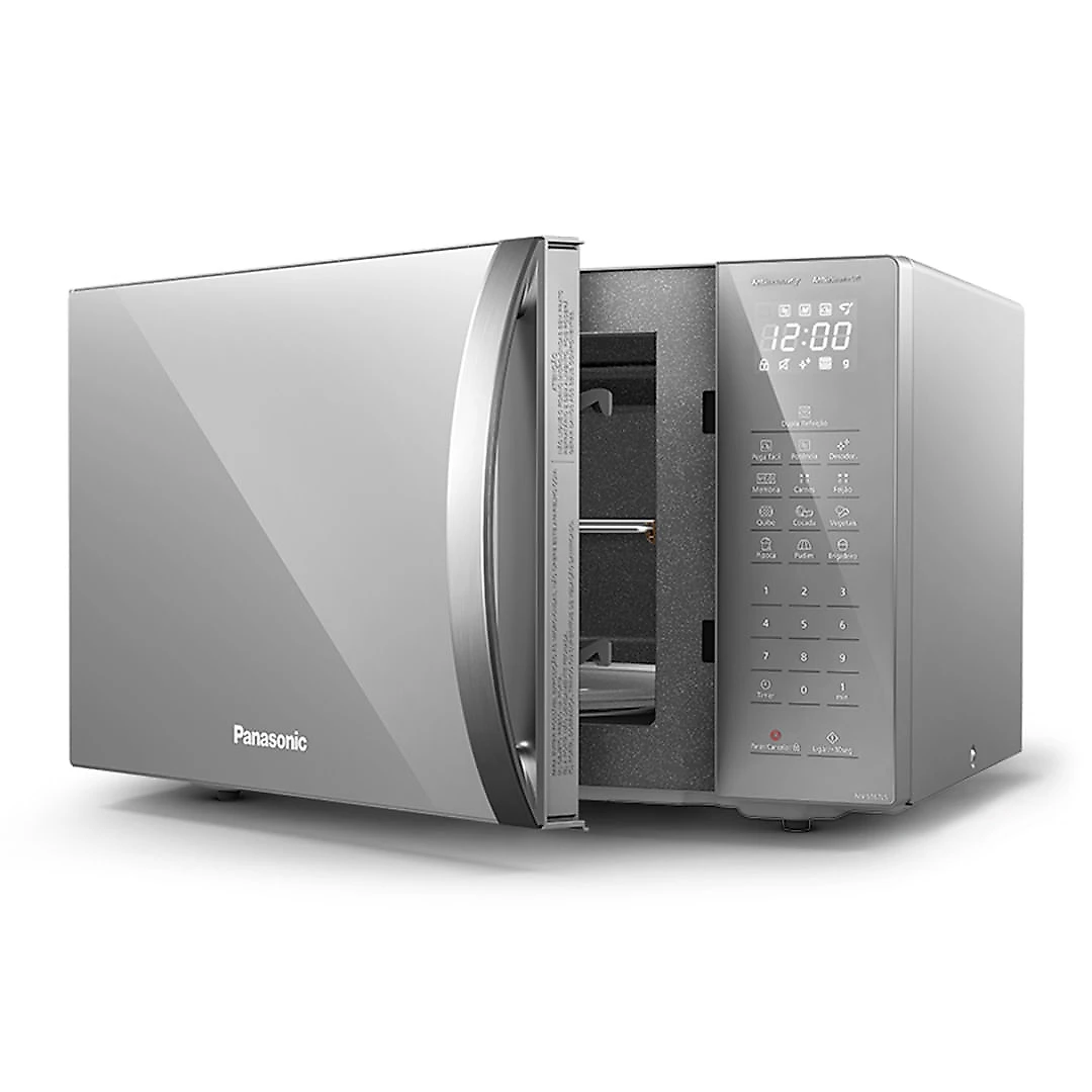 Microondas Panasonic Tecnologia Antibactéria AG 34L Inox - ST67LSRU 110v