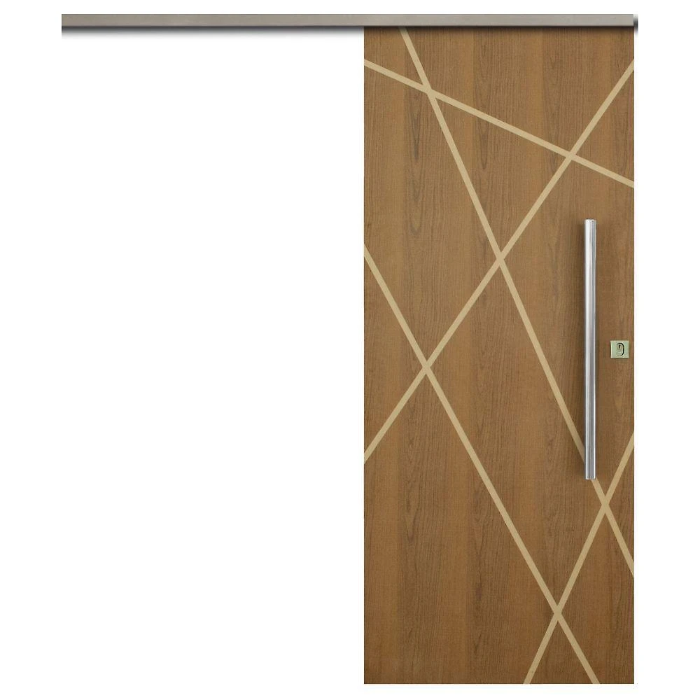 Porta De Correr Agatha Trilho Vision Pux.tubolar Cromado 1.02 X 2.10 Lado Esquerdo – Hale