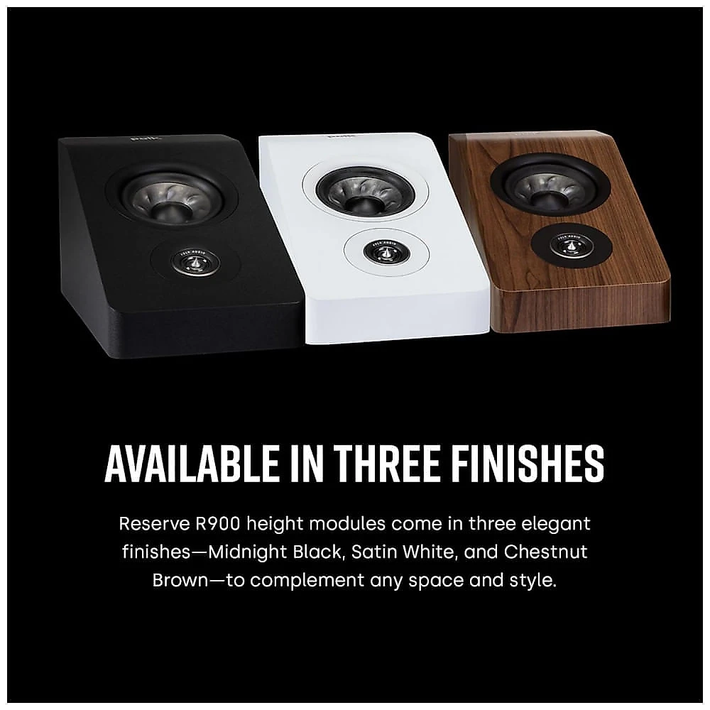 Módulo de altura Polk Audio Reserve R900 marrom noz som 3D tweeter anelar e woofer turbina para Dolby Atmos par passivo