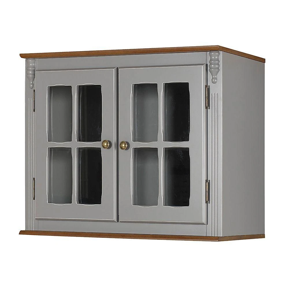 Aéreo Cozinha 120cm 3 Portas Vidro Laca Off White