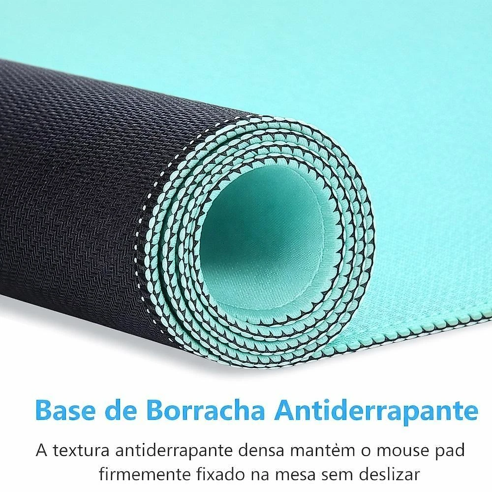 Mouse Pad Grande Deskpad Antiderrapante Azul para Computador Yeet 60CM