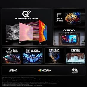 Miniatura Smart TV 50" QLED 4K TCL 50C655 com Processador AIPQ, Google TV, HDR10+, Wi-Fi Dual Band, Bluetooth Integrado, Google Assistente, Dolby Vision e Atmos