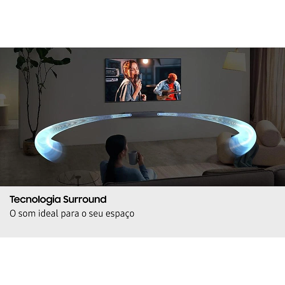 Soundbar samsung hw-b400f/zd 40w bluetooth 2.0 canais woofer integrado titan black