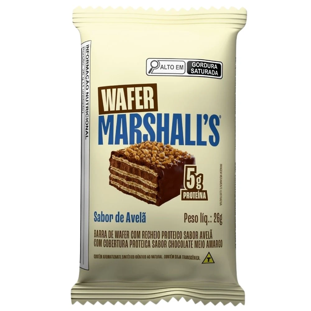 Barra de Wafer Proteico Marshall's Sabor Avela 26g