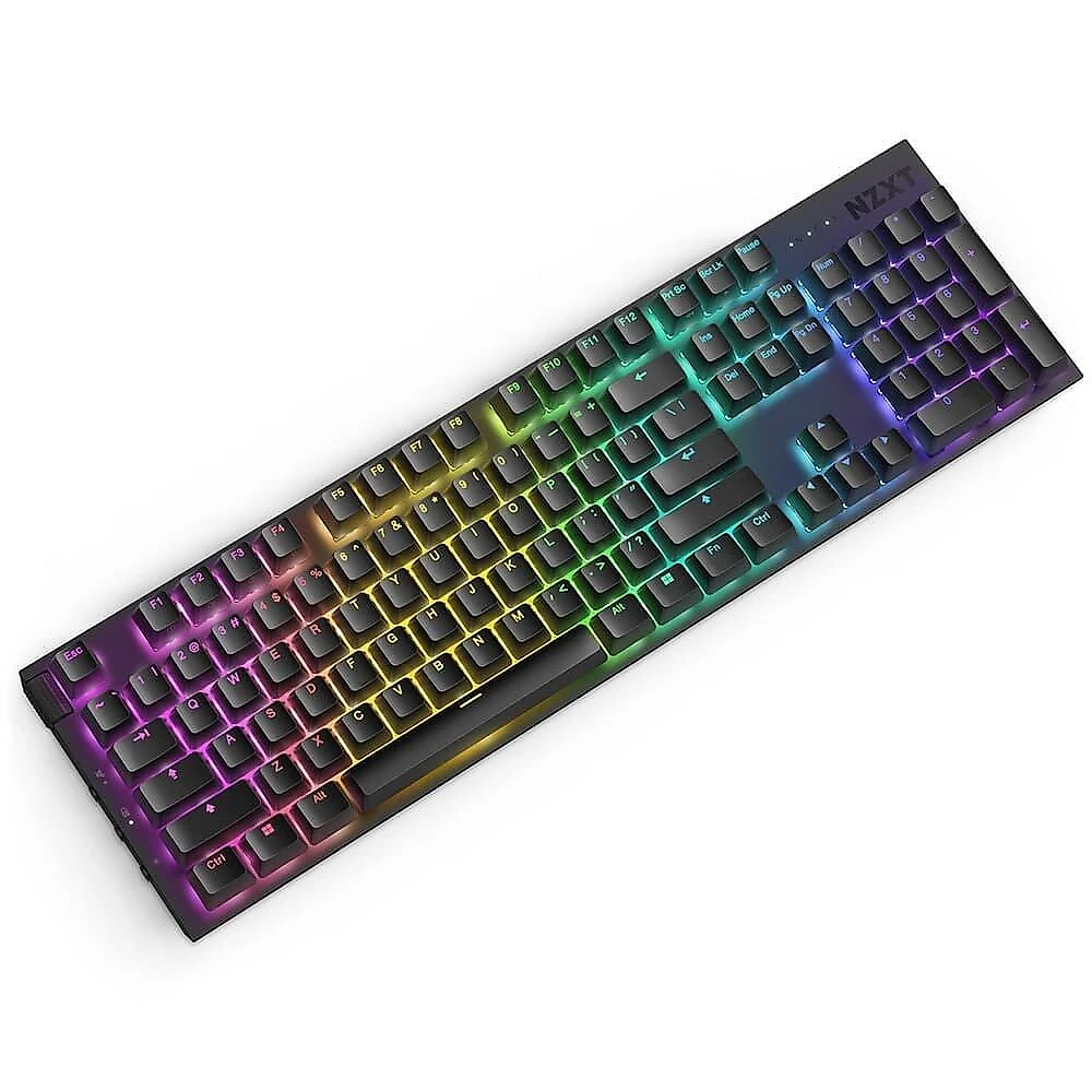 Teclado Óptico Gamer NZXT Function 2 Full Size, RBG, USB-C, Layout US, Preto - KB-001NB-US