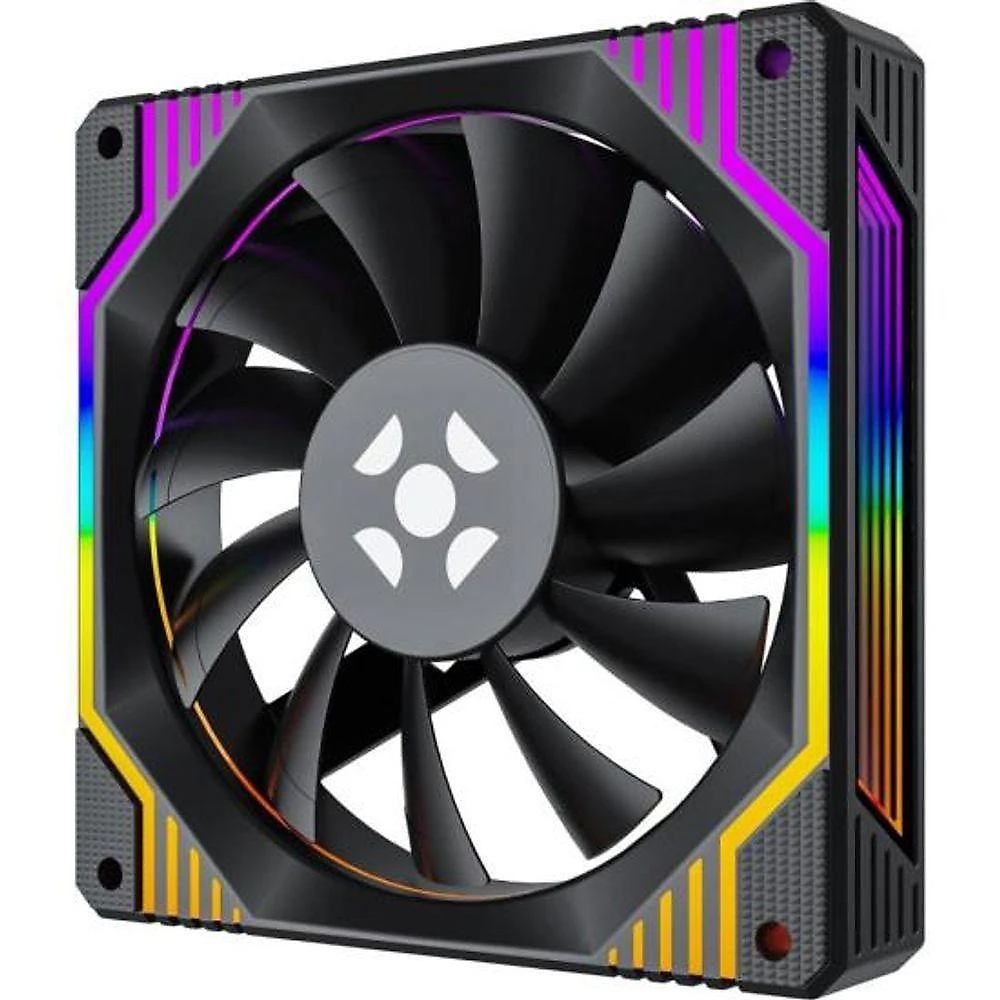 Kit Cooler Fan ARGB para PC Frosty F002 com Rolamento Hidráulico e Funcionamento Silencioso Preto