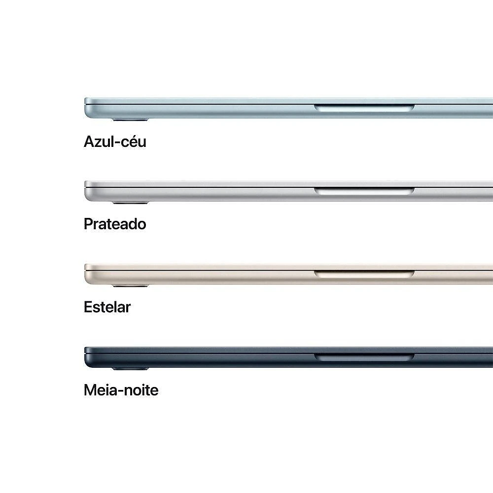 MacBook Air Apple 13" Chip M5, CPU de 10 Núcleos, GPU de 10 Núcleos, Neural Engine de 16 Núcleos, 1TB, Prateado - MDH84BZ/A