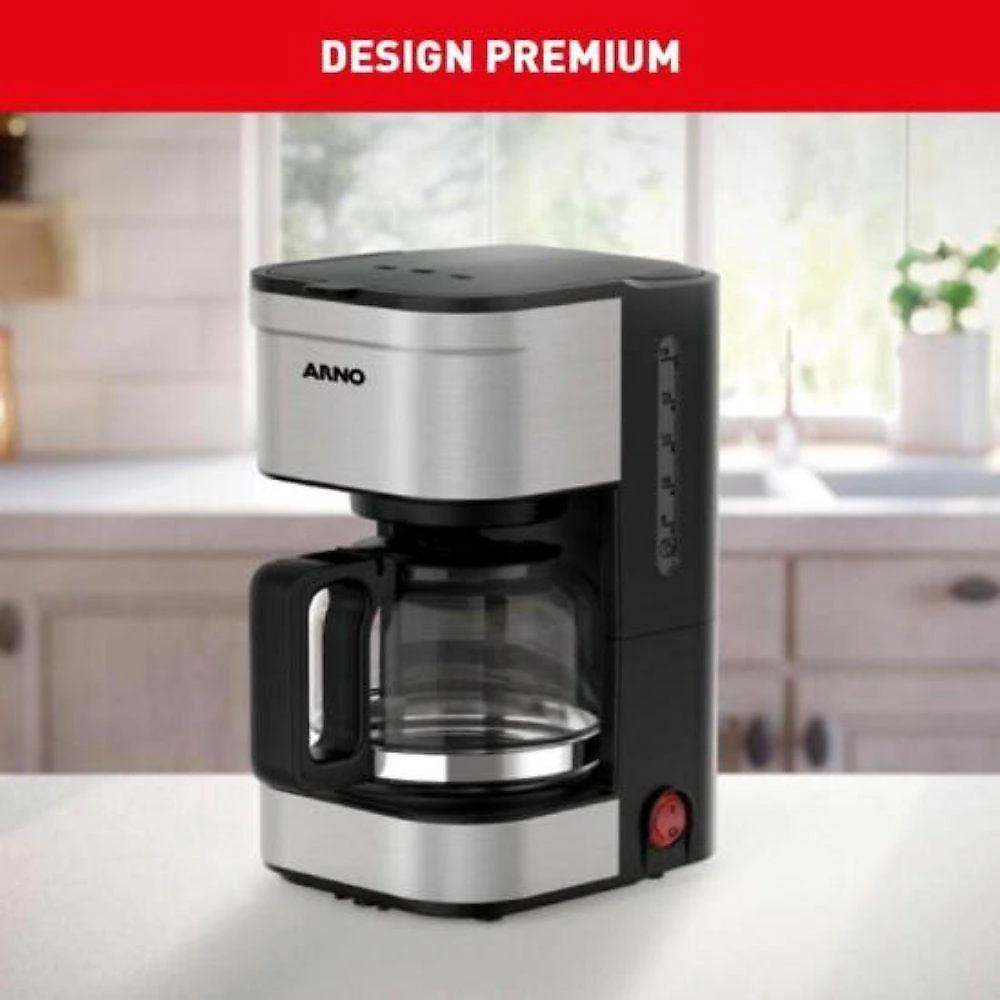 Cafeteira Elétrica Arno Preferita Inox 750ml Jarra Vidro 220V