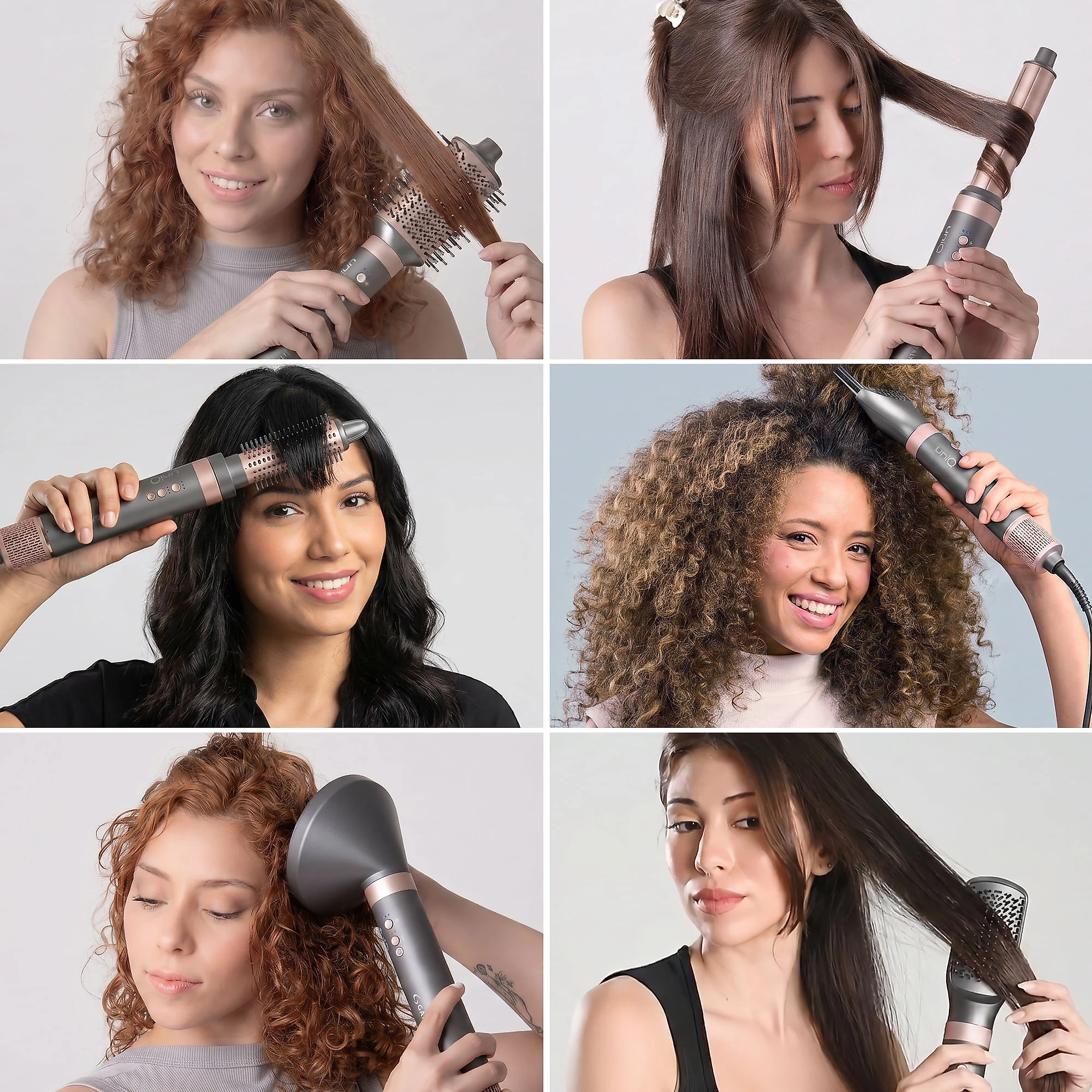 Secador Multistyler UniQ Flow 15 em 1 Bivolt Secador Modelador GA.MA UniQ Flow 15 em 1