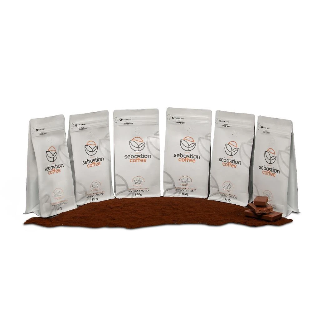 Kit 6 un. sebastian coffee moído 250g