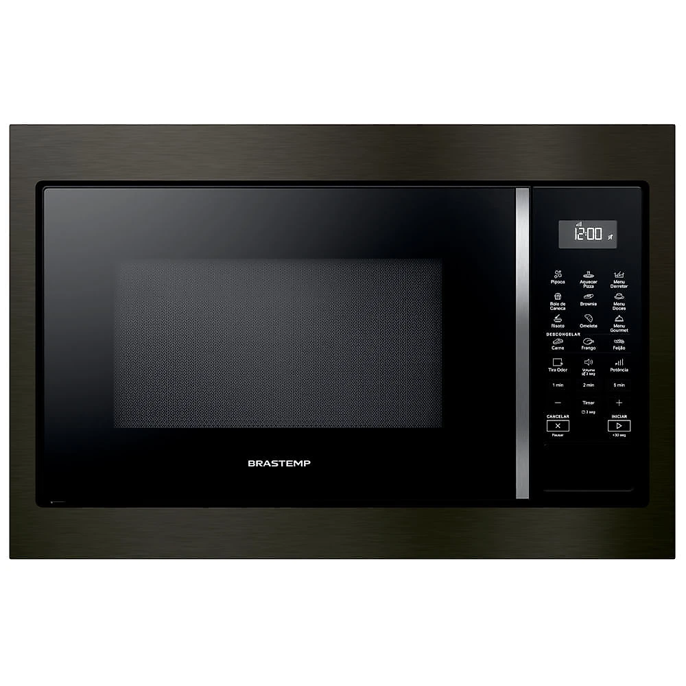 Micro-ondas de Embutir Brastemp Eclipse Collection com 32 Litros de Capacidade Black Inox - BM146AP 110