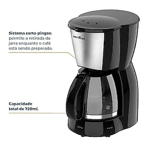 Cafeteira Elétrica Britânia BCF19 18 xícaras - Preto e Inox 110V