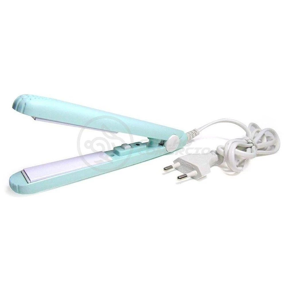 Mini Chapinha Prancha Portátil 17cm Bivolt 110v220v Azul