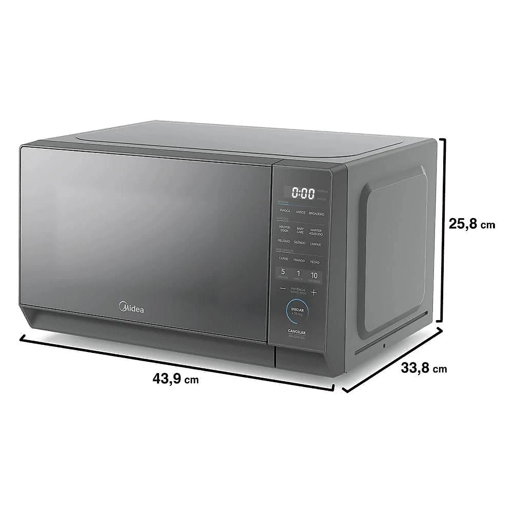 Micro-Ondas Midea 20L Prata Porta Espelhada MasterCook MHP20S2 127V