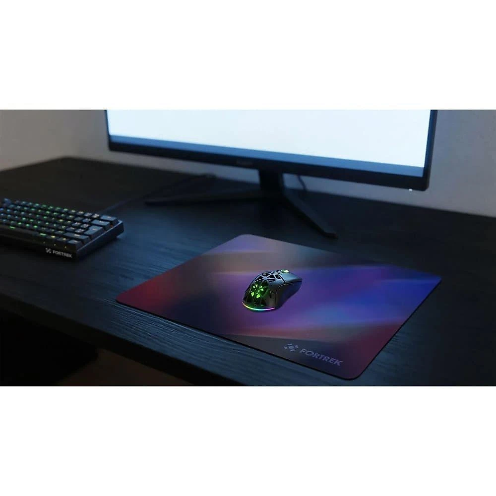 Mousepad Gamer Quickglass Pro Superficie em Fibra de Vidro Preto Fortrek