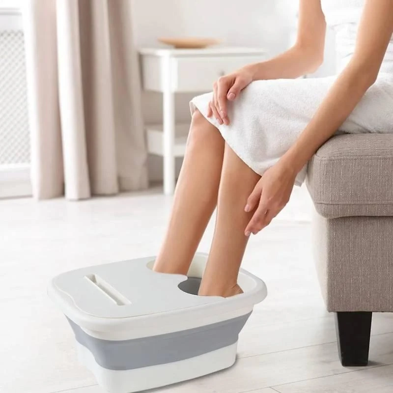 Miniatura Balde Retrátil Escalda Pés 10 Litros Bacia Pedicure Massagem