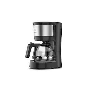 Fritadeira Elétrica Sem Óleo Air Fryer Electrolux Family Efficient EAF50 5L – Grafite + Cafeteira Elétrica Efficiente ECM10 15 Xícaras - Preta 110V