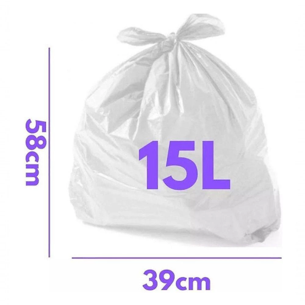 Saco para Lixo Neutralizador de Odores Branco 15L com Perfume Lavanda Embalixo