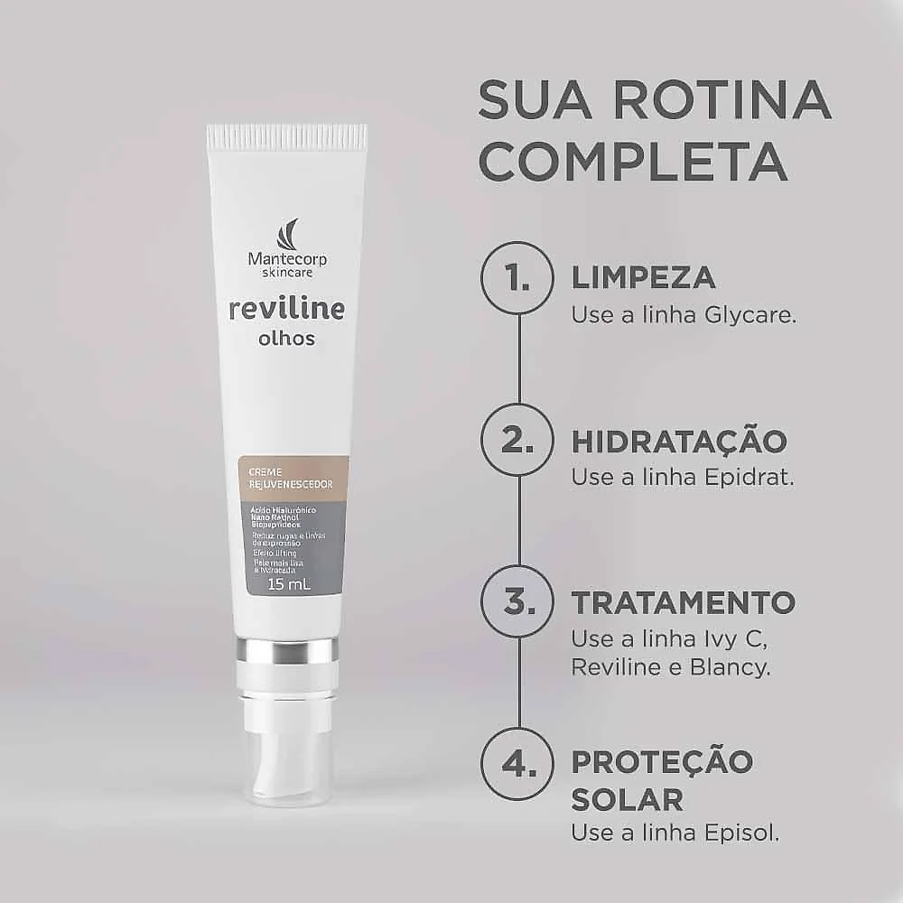 Creme anti-idade mantecorp skincare reviline olhos 15g
