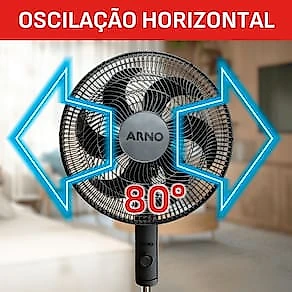 Ventilador de Coluna Arno Essential 40cm 6 Pás 140W Alta Vazão de Ar Ajuste de Altura 110V