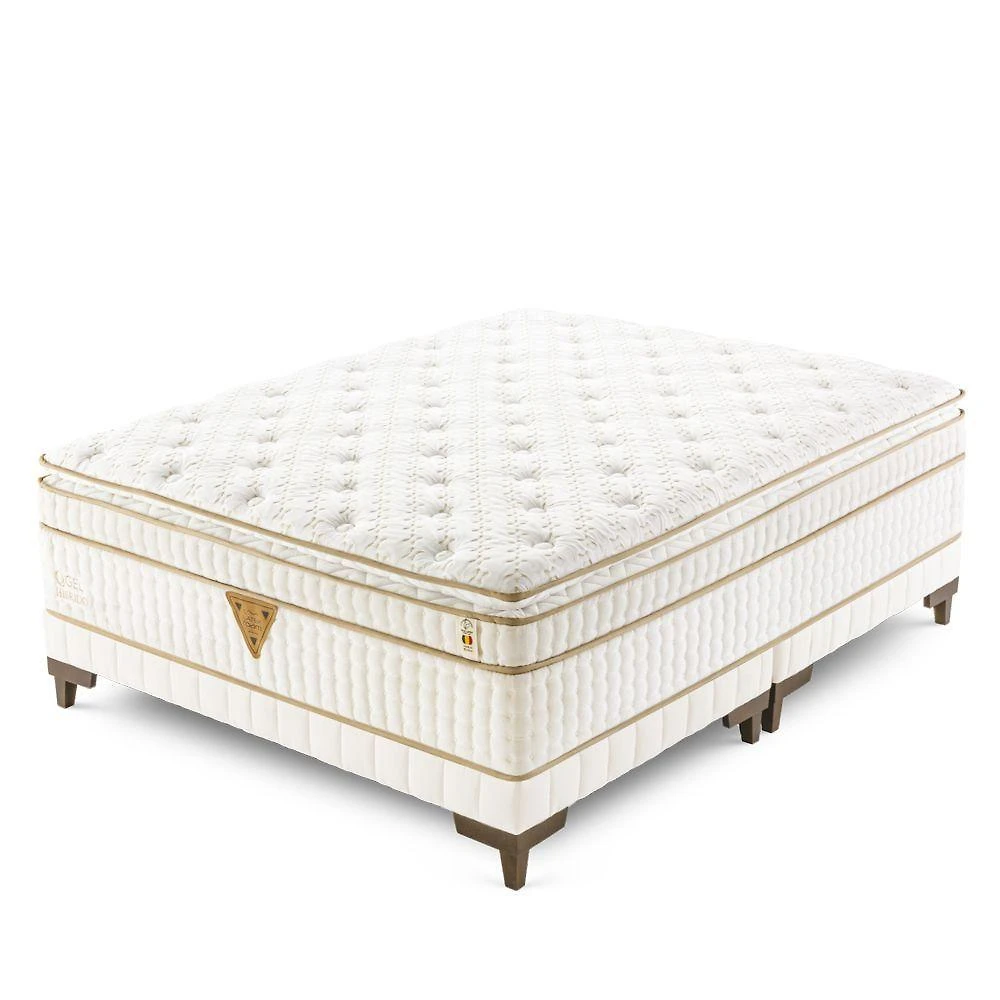 Colchão Qgel Hibrido - Latex Com Cobre Firme Sobre Eps Medida King 193x203cm Opcionais Box