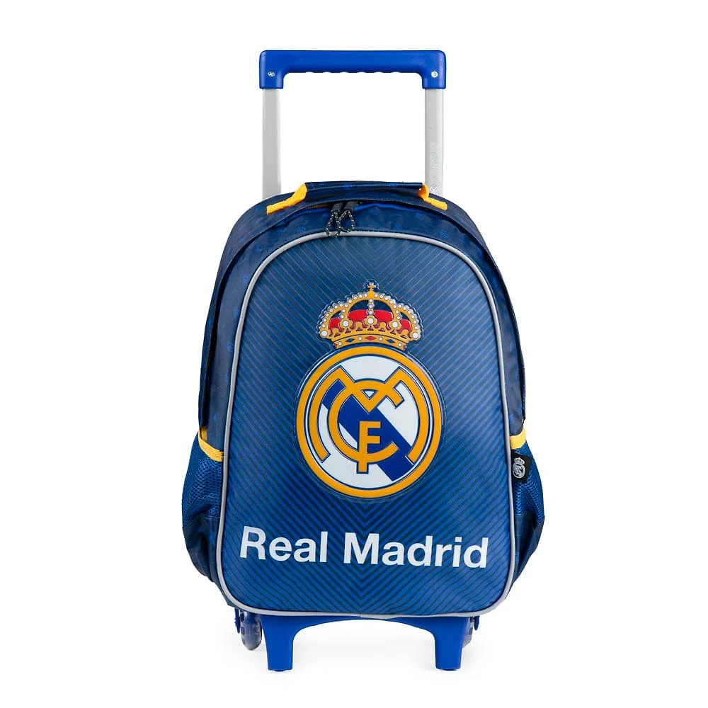 Mochila de Rodinha Escolar Masculina Juvenil Real Madrid Azul