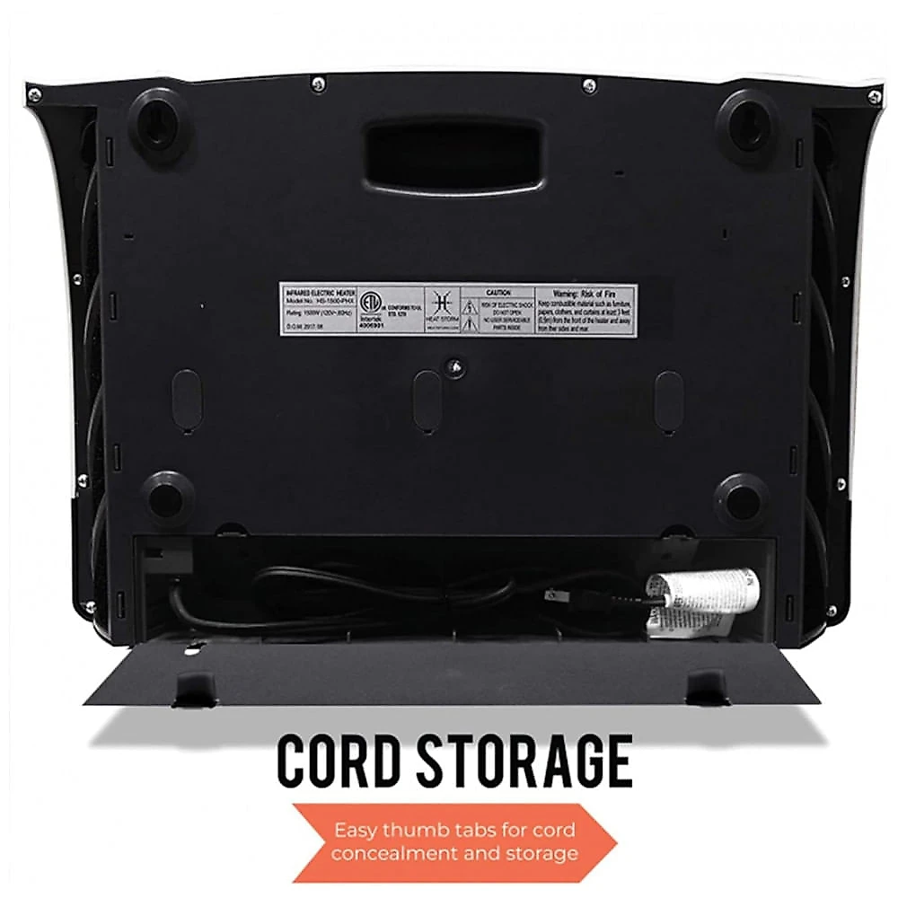 Aquecedor Infravermelho de Parede Heat Storm HS-1500-PHX-WIFI Branco 1500W 5120 BTU Wi-Fi Touch Screen Controle Remoto 120V