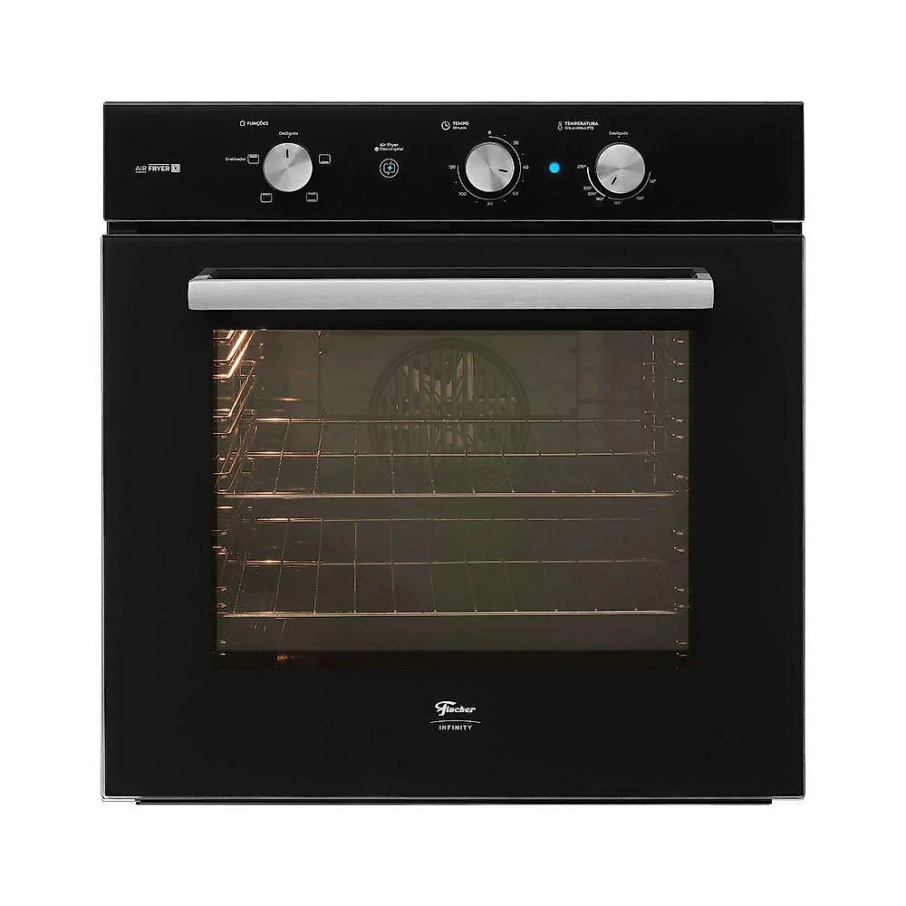 Forno Elétrico Embutir Fischer Infinity 78L Air Fryer Porta Vidro Duplo 110V