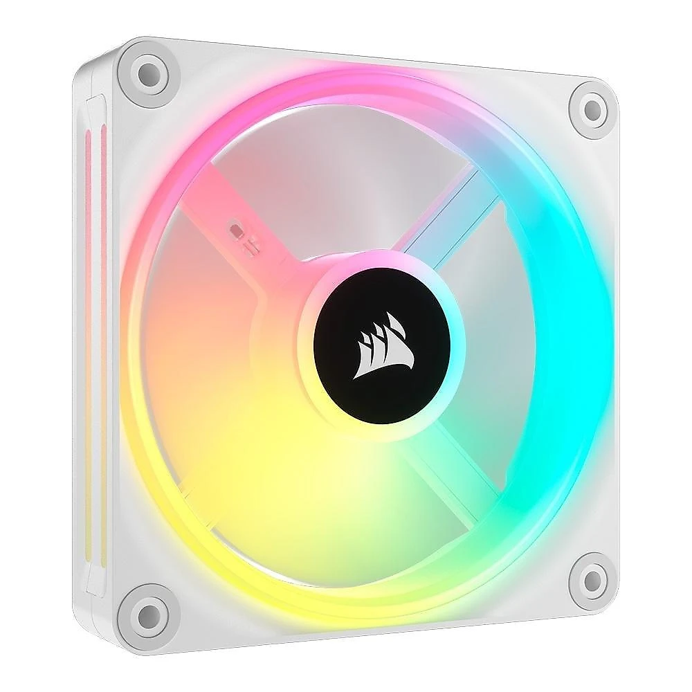 Kit Com 3 Ventoinhas Corsair iCUE LINK QX120, 120mm, RGB, Branco - CO-9051006-WW