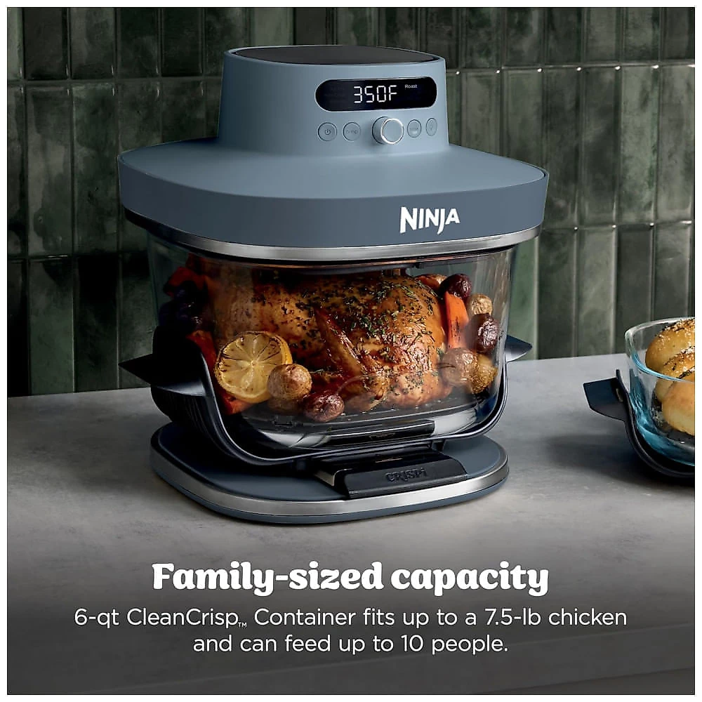 Ninja Crispi Pro Fritadeira de Ar 6-em-1 em Vidro com Tampas Armazenamento 232°C AS101CY 110V