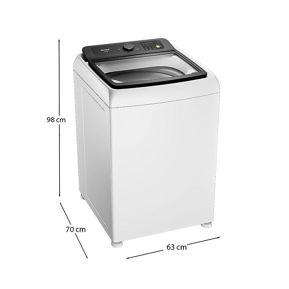 Máquina de Lavar Roupas Automática Consul 16 Kg CWN16AB, Branca - 110V 110 Volts