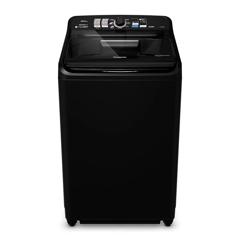 Máquina de lavar Ideal+ Panasonic 15Kg Lavagem Eficiente SmartSense Função Vanish Preta - NA-F150B1B