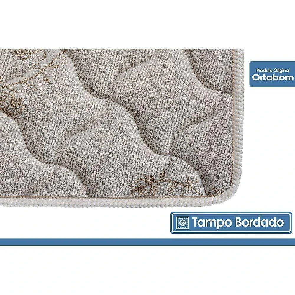 Colchão Solteiro Molas Ensacadas D33 Pillow Top 88x188x35CM Bege Ortobom