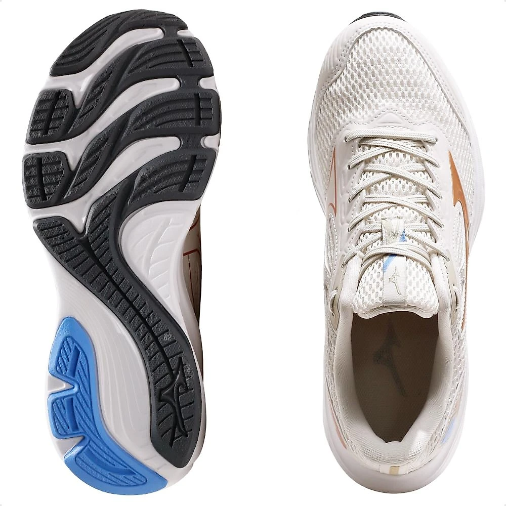 Tênis Mizuno Hawk 6 Feminino Bege / Azul Claro - 34