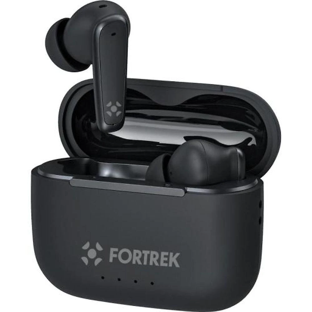 Fone de Ouvido TWS Fortrek HWA3 Cancelamento de Ruido ANC Bluetooth 6.0 6 Microfones ENC Preto