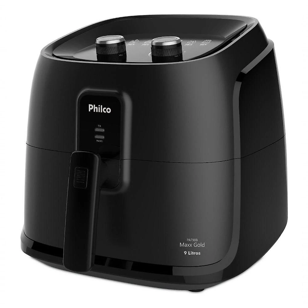Fritadeira Elétrica Air Fryer PAF90B 9L 2000W com Cesto Quadrado Gold para Fritar Assar Grelhar