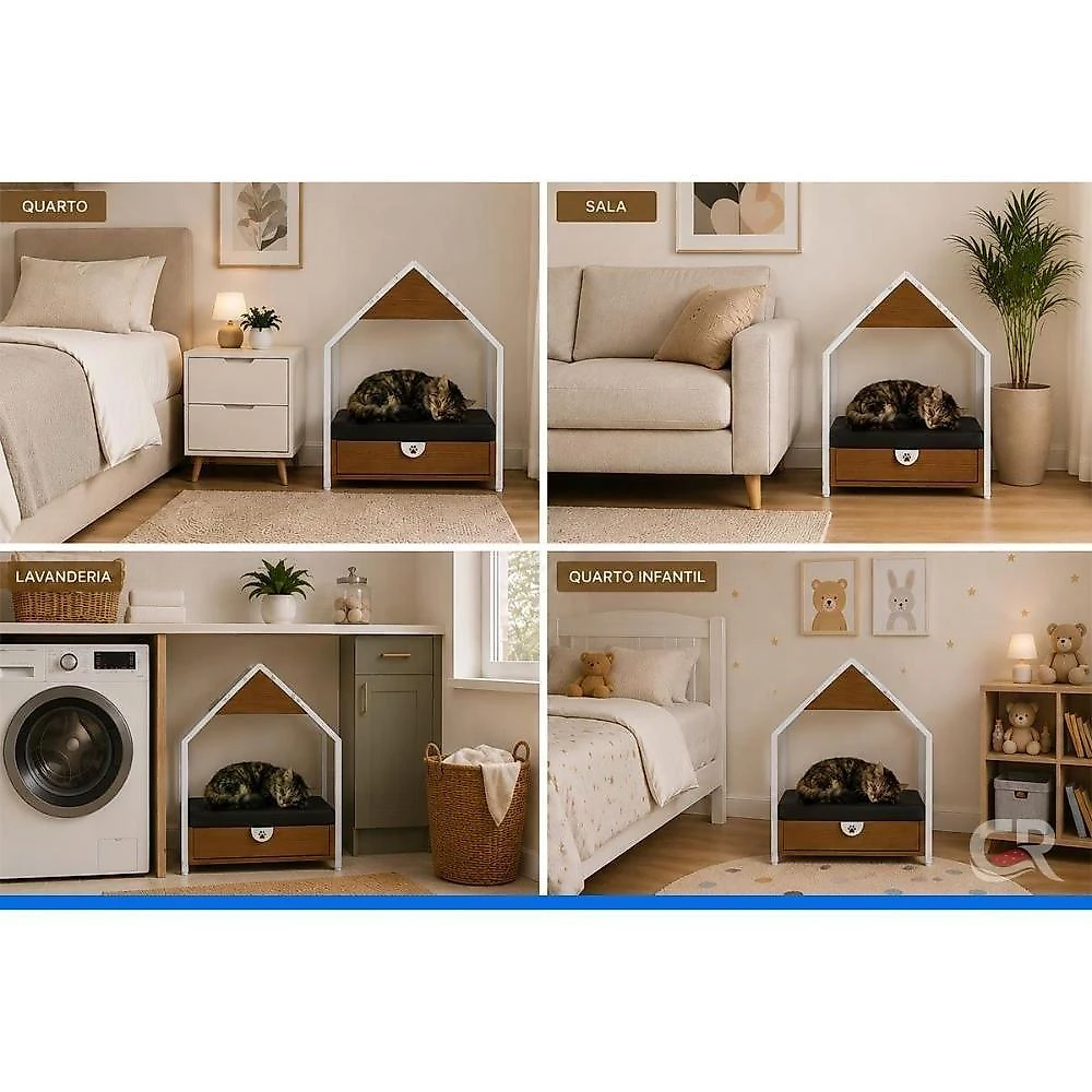 Cama Colchão PET p-Cachorro e Gato Kappesberg Casa Pet p-Cão e Gato LI054 Branco 54CM webcontinental-7909875381128