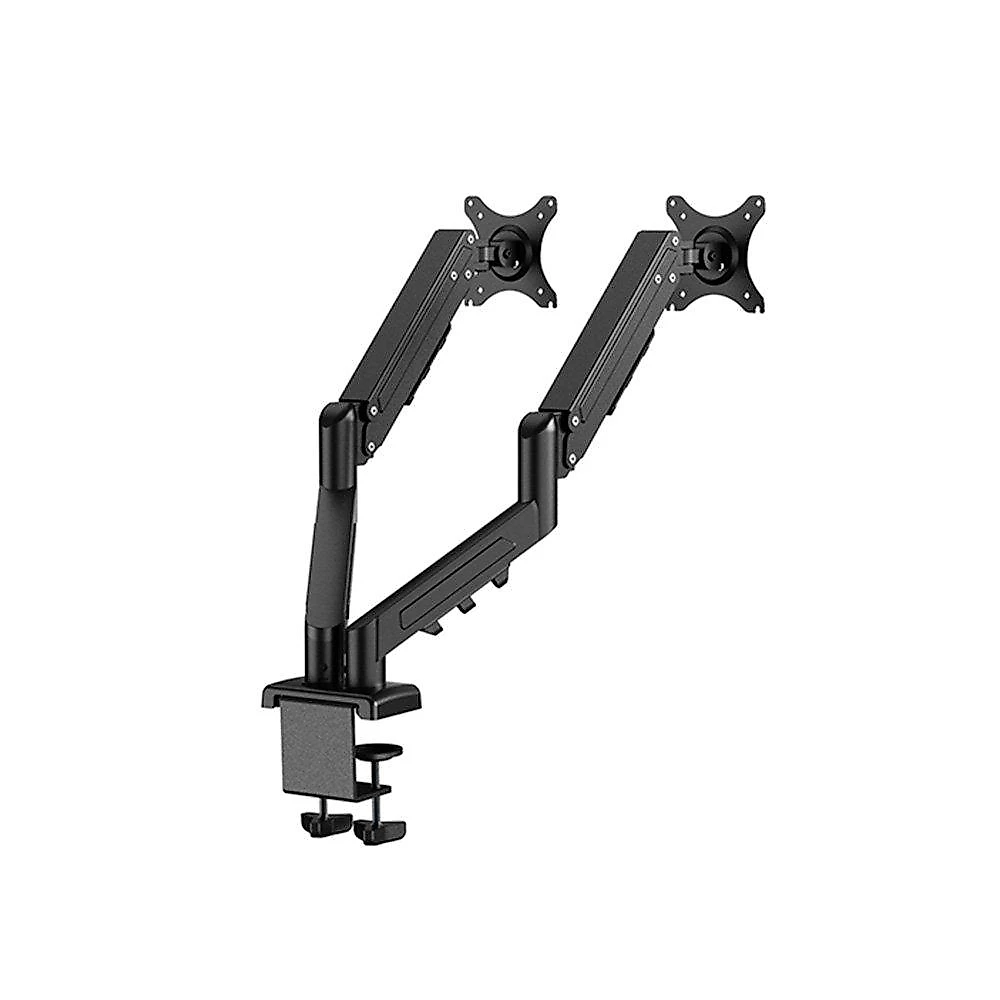 Suporte de Mesa Articulado para 2 Monitores de 17" a 32" FlexiSpot F5D, Ajustes com Pistão a Gás, VESA, Preto - F5DB