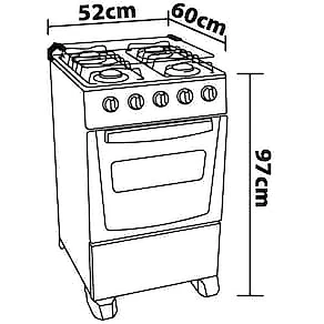 Fogão Continental 4 Bocas FC4IB com Mesa de Inox, Tecnologia Top Limpa Fácil e Acendimento Automático Bivolt – Branco