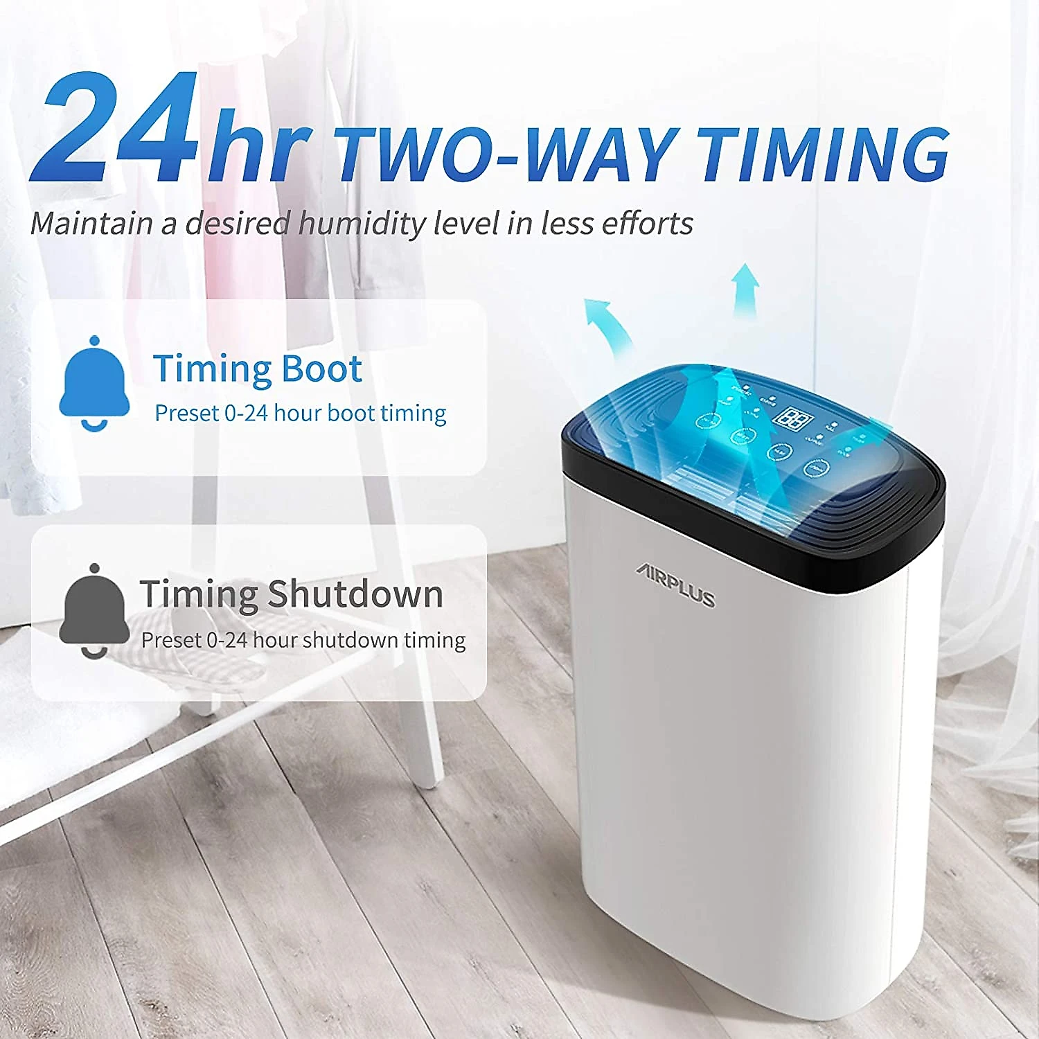 Desumidificador AIRPLUS 30 Litros Remoção Silenciosa de Umidade Branco 110V