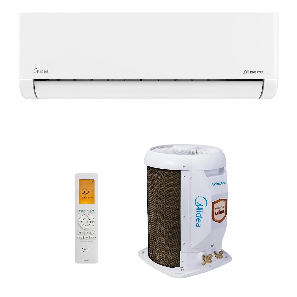Ar-Condicionado Split Inverter 9000 BTUs Springer Midea AI Airvolution High Wall Só Frio 42EFVCA09M5/38TAVCA09M5 220V