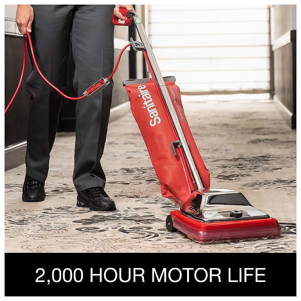 Aspirador de Pó Profissional com Fio e Rolo de Escova , 110V, Sanitaire SC888N, Vermelho