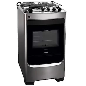 Fogão Consul 4 Bocas CFO4NAR com Mesa de Inox, Acendimento Automático e Design Frente Única Bivolt - Inox