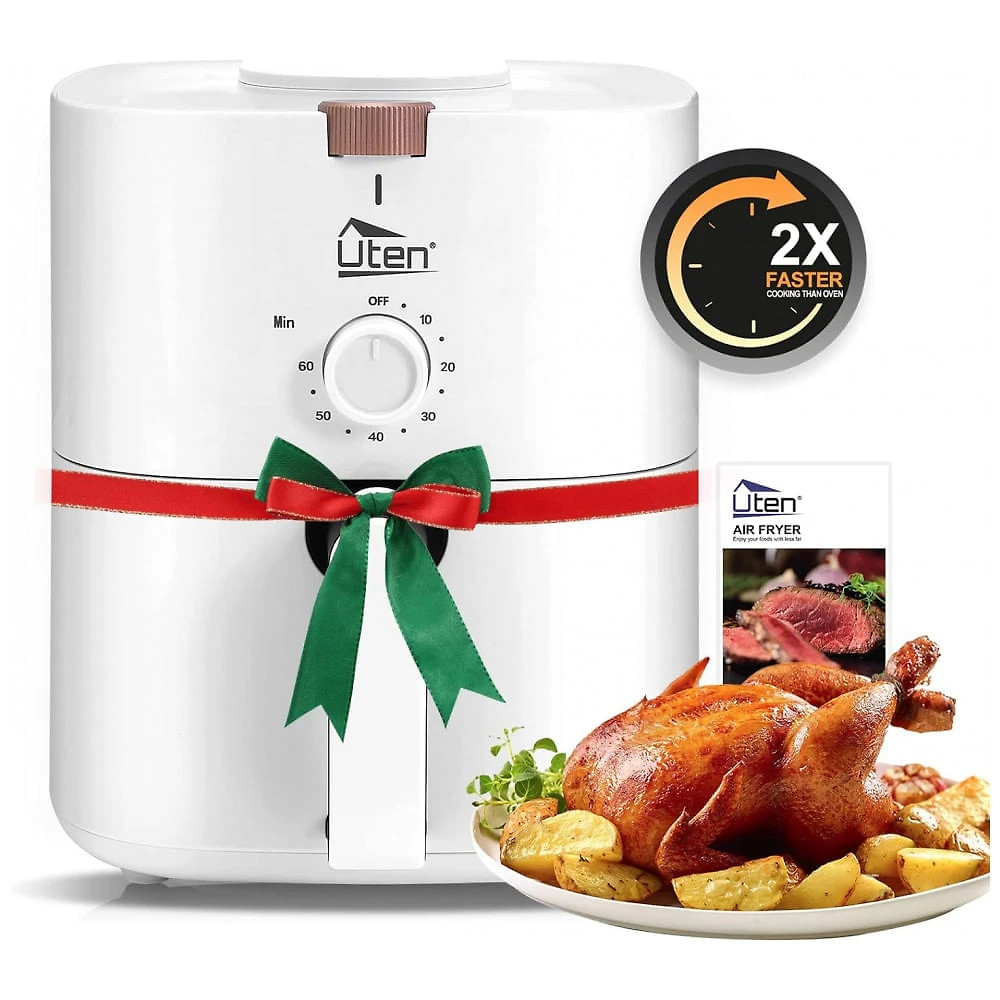 Fritadeira Elétrica AirFryer 4L de Capacidade com Temperatura Ajustável e Temporizador, 1700W, Branca, 110v, UTEN, B...