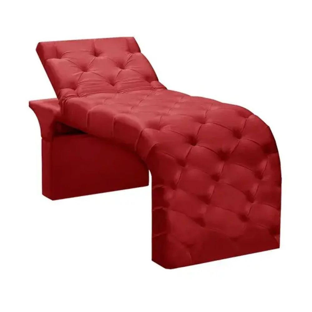 Maca Estofada Estética Cílios Regulável Spa Veludo Ivete Cor:vermelho