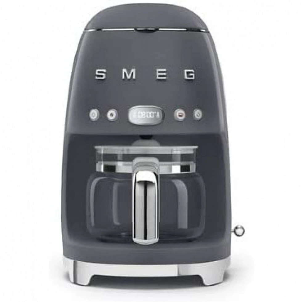 Máquina de Café Expresso Retrô 1.1L em Aço Inoxidável, 110V, Smeg 50s DCF02GRUS, Cinza