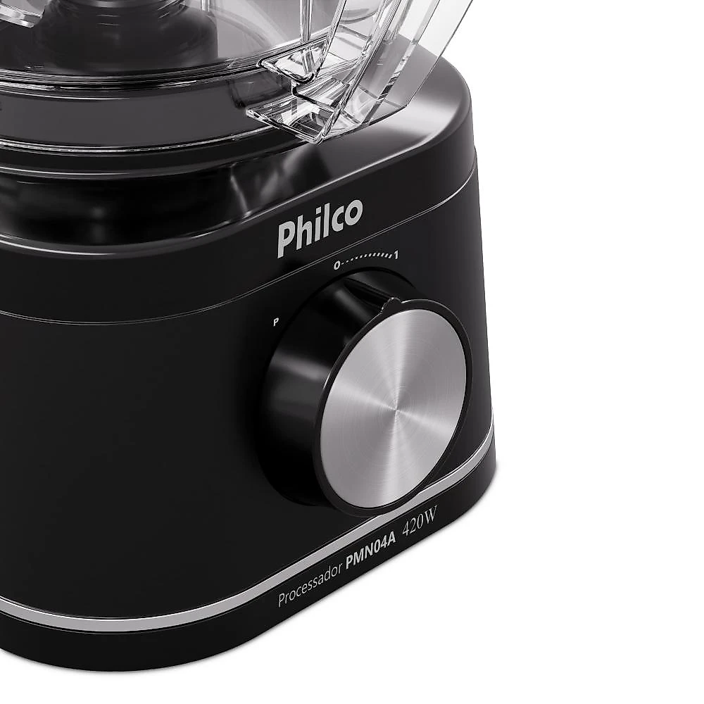 Processador de alimentos philco pmn04a 420w 500ml trava de segurança preto 110