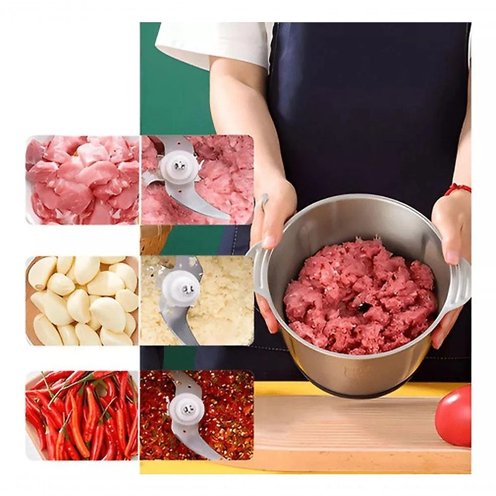 Processador Moedor Alimentos Elétrico Inox Com 4 Lâminas 2L 220V