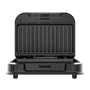 Sanduicheira e Grill Britânia BGR25B com Revestimento antiaderente, Trava de Fechamento e Base Antiderrapante – Preto/Inox 110V
