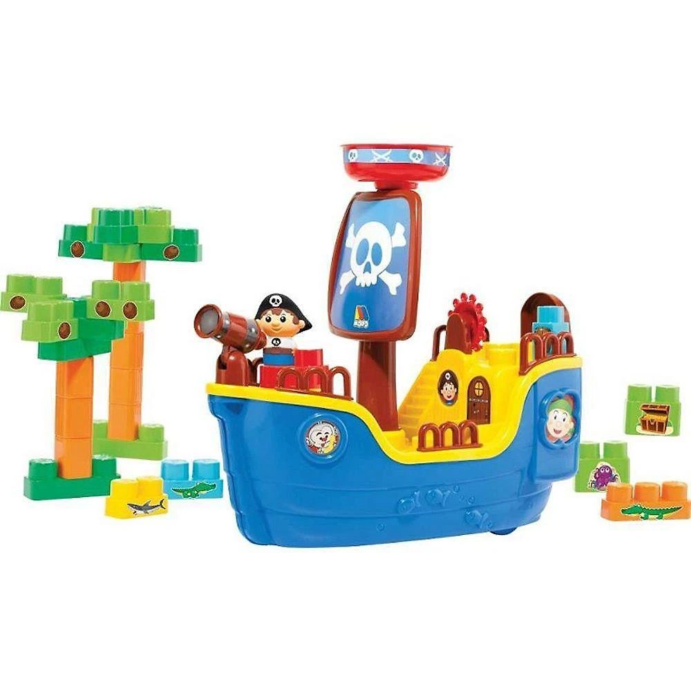Brinquedo Educativo Navio Pirata Baby Land 53 Peças Cardoso Toys
